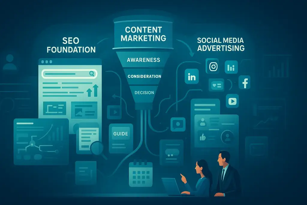 Integrating SEO, Content Marketing, and Social Media Advertising for Real Digital Marketing Success